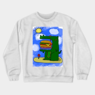 Happy Crocodile Crewneck Sweatshirt